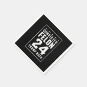 有罪判決を受けたフェロン4th 7月トランプ2024 スタンダードカクテルナプキン (角)