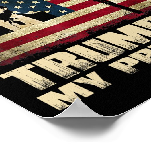 有罪判決を受けたフェロン・イエスは私の救い主であるトランプは私の前である ポスター (角)