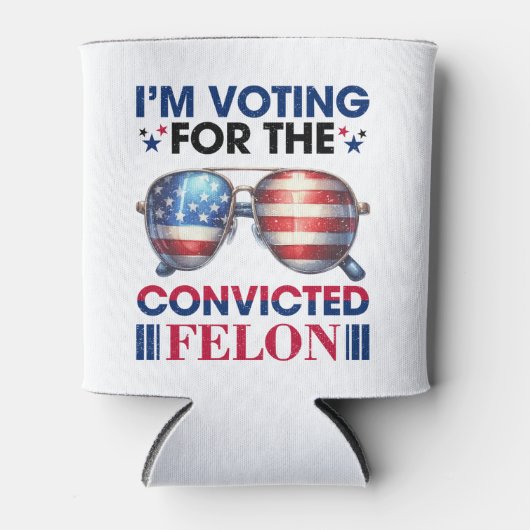 有罪判決を受けたフェロン・トランプ大統領の投票 缶クーラー (正面)