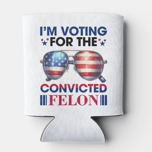 有罪判決を受けたフェロン・トランプ大統領の投票 缶クーラー (裏面)