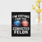 有罪判決を受けたフェロン 支持の プロアメリカ人 フラッグ カード (黄色い花)