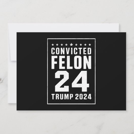 有罪判決を受けたフェロン 4th July トランプ 2024 招待状 (正面)