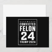 有罪判決を受けたフェロン 4th July トランプ 2024 招待状 (正面/裏面)