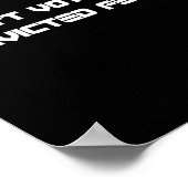 有罪判決を受けた重罪人に投票しない – アンチトランプ2 ポスター (角)