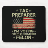 有罪判決を受けた重罪人の投票を準備すおもしろいる マウスパッド (正面)