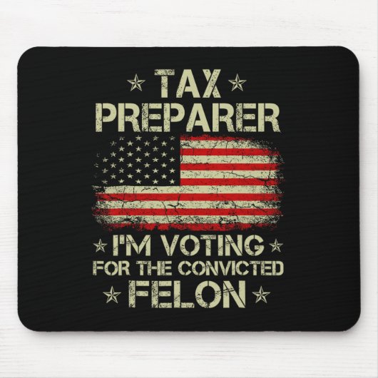 有罪判決を受けた重罪人の投票を準備すおもしろいる マウスパッド (正面)