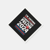 有罪判決を受けた重罪犯に投票 トランプ 2024 スタンダードカクテルナプキン (角)