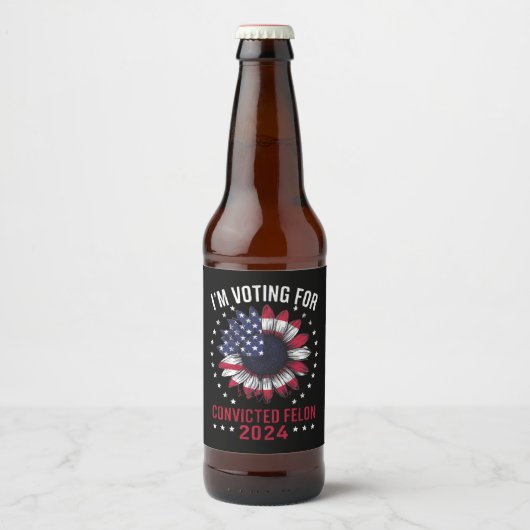 有罪判決を受けた重罪犯に投票 トランプ 2024 ビールラベル (正面)