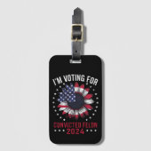 有罪判決を受けた重罪犯　トランプ支持　2024年大統領選に投票する ラゲッジタグ (正面縦)