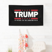 有罪判決を受けた重罪犯 トランプ支持 2024年大統領選に投票する 横断幕 (インサイチュ)