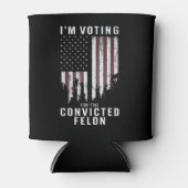 有罪判決を受けた重罪犯　トランプ支持　2024年大統領選に投票する 缶クーラー (正面)
