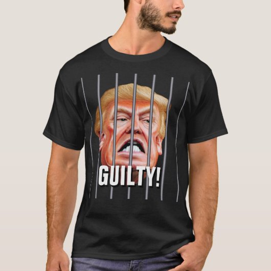 有罪!奴を監獄へ - 反逆者トランプ大統領 Tシャツ (正面)