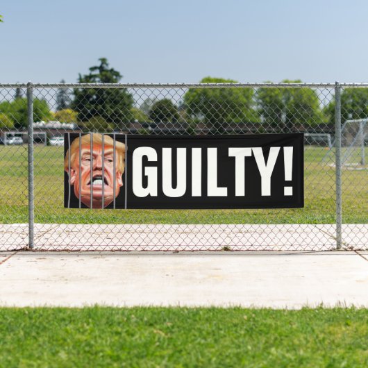 有罪!彼を刑務所にぶち込め - 反トランプ大統領 横断幕 (インサイチュ)