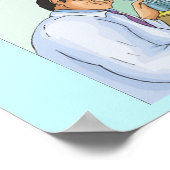 有能な頭が切れる科学者 ポスター (角)