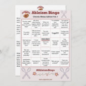 有能ビンゴカード慢性病版第1巻 招待状 (正面/裏面)