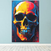 有色スカル キャンバスプリント (インサイチュ (ウッドフロア))