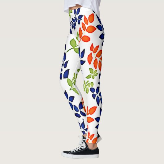 有色リーフ反復 レギンス (左)