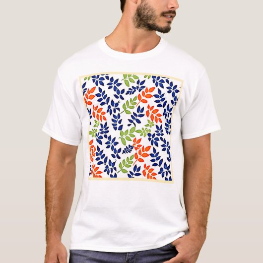 有色リーフ反復 Tシャツ (正面)