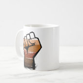 有色人種プライドの拳 コーヒーマグカップ (正面左)
