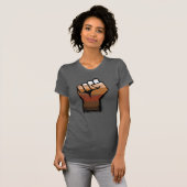 有色人種プライドの拳 Tシャツ (正面フル)