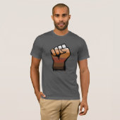 有色人種プライドの拳 Tシャツ (正面フル)