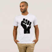 有色人種(POC)の誇りフィスト Tシャツ (正面フル)