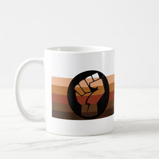 有色人種（POC）プライド コーヒーマグカップ (左)