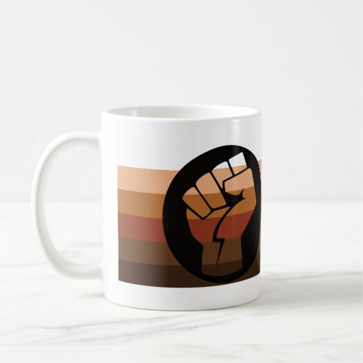 有色人種（POC）プライド コーヒーマグカップ (左)