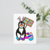 有色卵のイースターペンギン シーズンポストカード (スタンド正面)