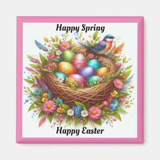 有色卵磁石を持つ鳥 マグネット