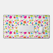 有色厨房付き模様物 デスクマット (キーボード&マウス)