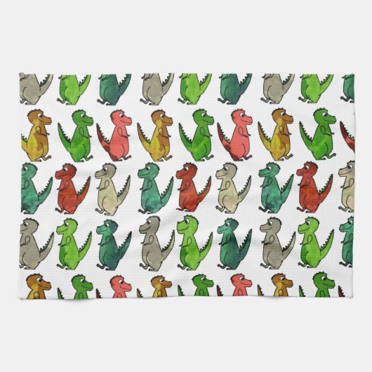 有色恐竜 キッチンタオル (横)