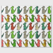 有色恐竜 ラッピングペーパー (フラット)