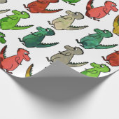 有色恐竜 ラッピングペーパー (角)