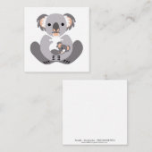 有袋動物 – 可愛いコアラ – 絶滅危惧野生動物 –  ノートカード (正面/裏面)