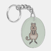 有袋類 – かわいいQUOKKA – 絶滅危惧動物 – 自然 キーホルダー (正面左)