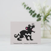 有袋類 – タスマニアの悪魔 – オーストラリアの野生生物 ポストカード (スタンド正面)