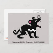 有袋類 – タスマニアの悪魔 – オーストラリアの野生生物 ポストカード (正面/裏面)