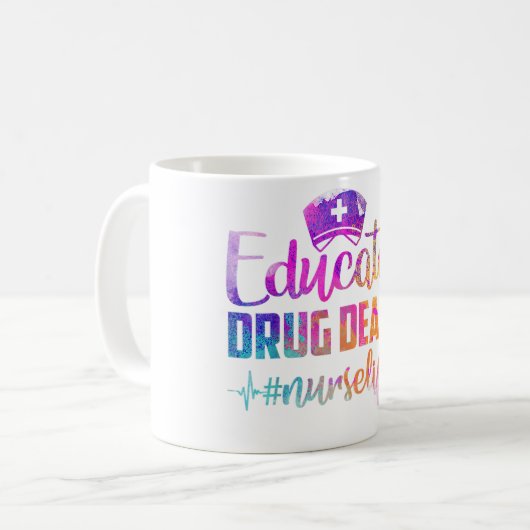 有識者ナースライフおもしろいナース コーヒーマグカップ (正面左)