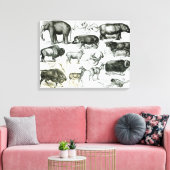 有蹄類又は有蹄動物 キャンバスプリント (インサイチュ (リビング))