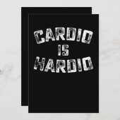 有酸素運動はハード 有酸素運動 フィットネス ジム トレーニング 招待状 (正面/裏面)