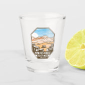 有限森林国立公園ミニマルレトロ ショットグラス (正面)