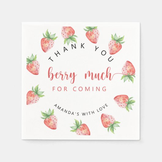 有難うござう スタンダードカクテルナプキン (正面)