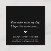 有難うごモダンシンプルはっきりした水の色ホットピンク スクエア名刺 (裏面)