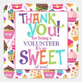有難うカップケーキボランティア スクエアシール