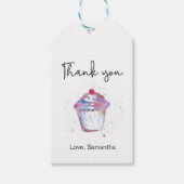 有難うカップケーキ誕生日パーティー ギフトタグ (正面)