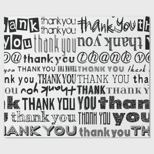 有難うタイポグラフィ特産ギフトラップ ラッピングペーパー (フラット)