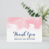 有難うバルミツワースモダンターのピンク サンキューカード (スタンド正面)