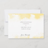 有難うバルミツワーモダン黄色の水色 サンキューカード (裏面)