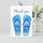 有難うビーチシーンビーチサンダル空白の内 サンキューカード (スタンド正面)